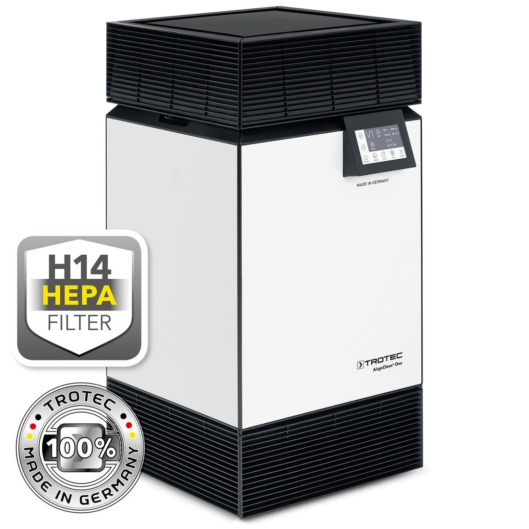 TROTEC AirgoClean ONE H14 high-performance air purifier - front view