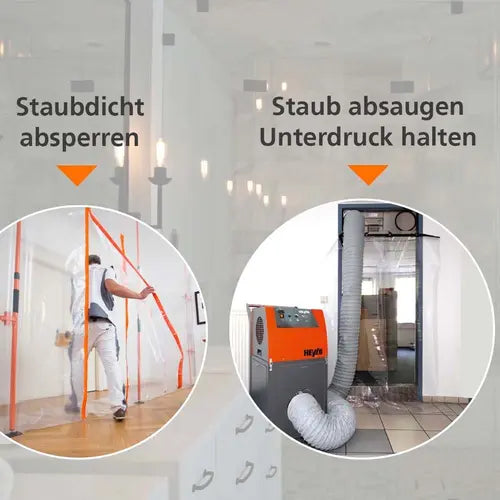 HEYLO Staubschutz bei Badsanierung Anwendung