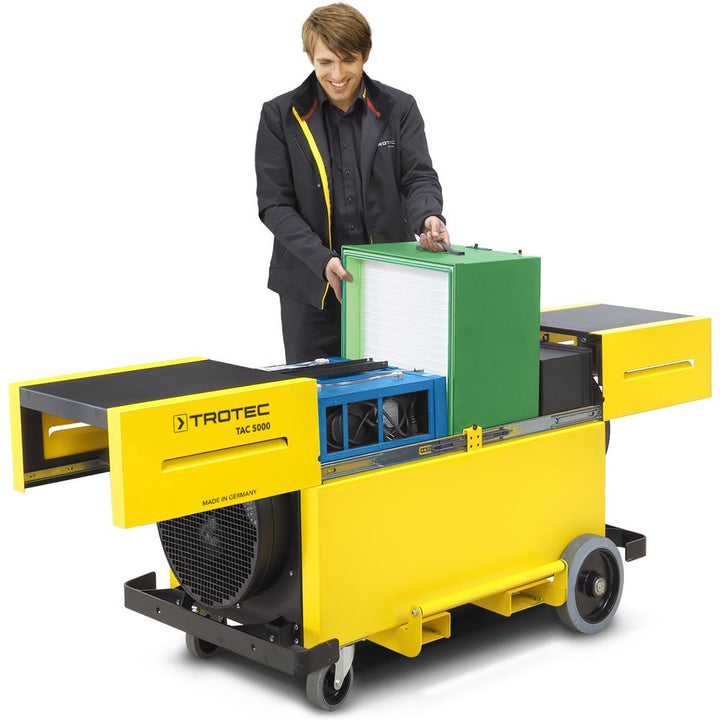 TROTEC TAC 5000 - filter change with Vario-Shift filter chain