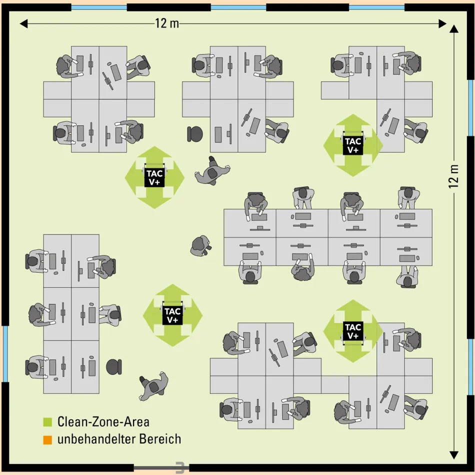 TROTEC TAC M — in-room deployment, healthcare setting