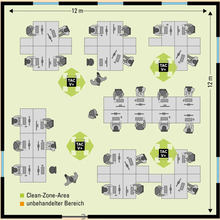 TROTEC TAC M — in-room deployment, healthcare setting