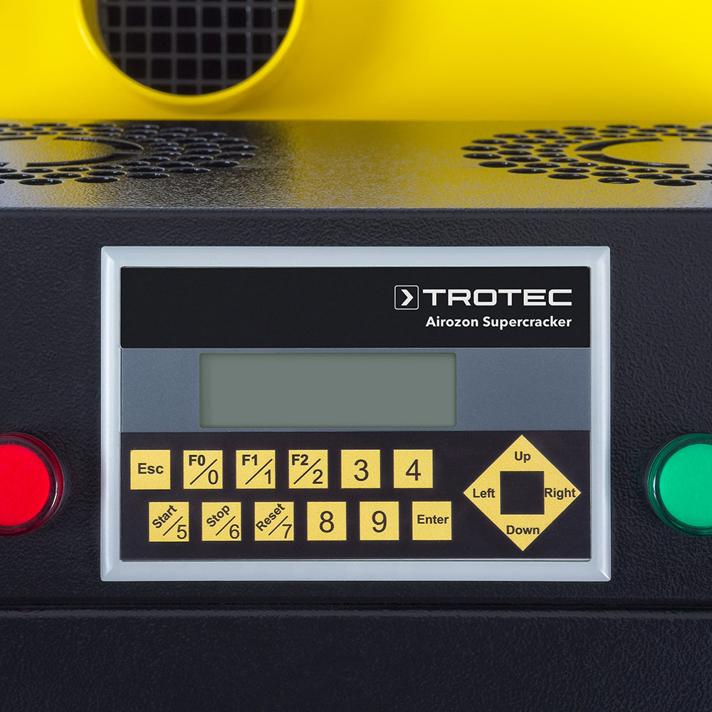 TROTEC Airozon Supercracker Bedienfeld